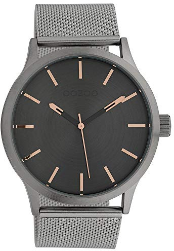 Oozoo Herrenuhr mit Metallband 45 MM Grau/Grau/Silberfarben C10056