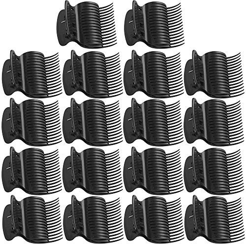18 Stück Hot Roller Clips Kunststoff Lockenwickler Klauen Clips Ersatz Roller Clips für kleine, mittlere, große und Jumbo-Lockenwickler (schwarz)