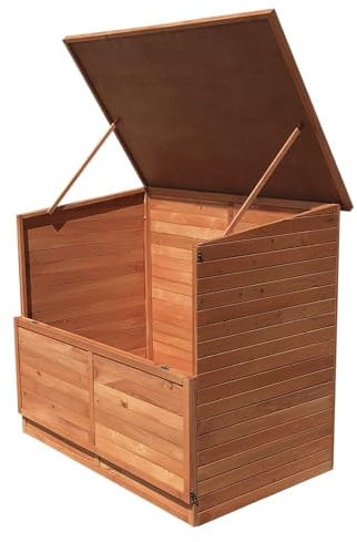 Gardiun Coffre Filtration Surélevé pour Piscine/Armoire Polyvalent Pool 91x137x120 cm en Bois