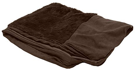 Furhaven Ersatz-Hundebettbezug aus Plüsch und Wildleder, Sofa-Stil, maschinenwaschbar, Espresso, Jumbo (X-Large)