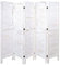 Mendler Paravent HWC-G30, Trennwand Sichtschutz Raumteiler, Shabby-Look 170x200cm - weiß