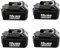 VANTTECH 4Stück BL1860 Ersatz für Makita Akku 18V 6.0Ah Li-ion Kompatibel mit Makita BL1860B BL1850B BL1850 BL1840 BL1830 BL1835 BL1845 194204-5 LXT-400