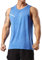 GYMAPE Herren Sportlich Trainieren Tanktops Ärmellos Muskel Laufshirts Ausbildung Schnelltrocknend Fitnessstudio Aktive Kleidung Blau XL
