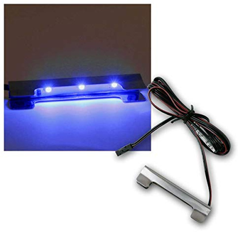 world-trading-net - Metall-Clip Glasbodenbeleuchtung, blau, 12V, 2m Anschlusskabel mit Mini-Stecker