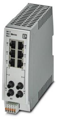 PHOENIX CONTACT FL SWITCH 2206-2FX ST Managed Switch 2000, 6 RJ45-Ports 10/100 MBit/s, 2 ST-Multimode 100 MBit/s, Schutzart: IP20, PROFINET Conformance-Class B