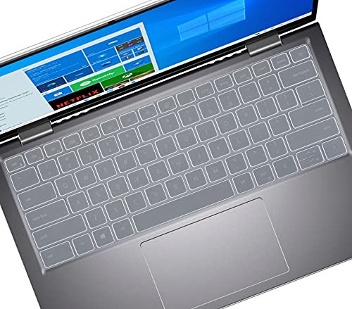 Keyboard Cover for New Dell Inspiron 14 5000 5410 5415 5418 14 Laptop, 14 Dell Inspiron 14 7000 7415 2-in-1 Laptop, Dell Latitude 3420, New Dell Inspiron 14 5000 Keyboard Skin-Clear