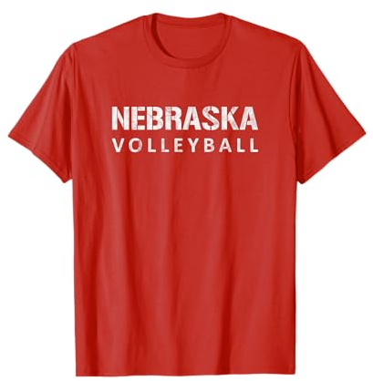 Nebraska Volleyball Vintage Distressed T-Shirt