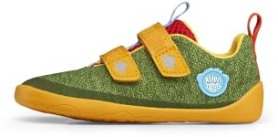 Affenzahn Halbschuh Knit Happy mit Klettverschluss, Vegan, rutschfest, Flexibel, Reflektierend, besonders leicht in Größe 21-32 Tukan - Bunt