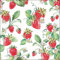 Ambiente Serviette Lunch 33x33cm Motiv: Garden strawberries - Erdbeeren 20 Stück pro Packung