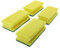 Scouring Pads XXL Kitchen Sponge 130 x 70 x 45 mm Cleaning Pot Sponge Yellow Pack of 4