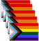 5 Stück Pride Flag Aufkleber, LGBTQ Regenbogen Banner Aufkleber, LGBT Ally Aufkleber für Auto, Stoßstange, Fenster, Laptop