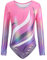Sinoeem Gymnastikanzug Kinder Mädchen Langarm/Ärmellos Klassisch Turnanzug Ballettröckchen Trikotanzug Tanz Gymnastik Training Dancewear für Mädchen (Rosa-langarm, 11-12Jahre)