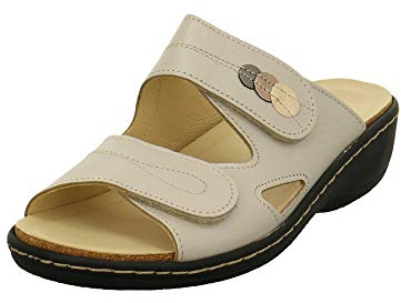 LONGO Damen 1044836 Beige Perlatoleder Pantolette Beige Gr. 39