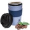 Klaraber Ceramic Travel Mug with Lid, Portable Ceramic Cup with Sleeve, Leakproof Ceramic Lined Coffee Cup Travel Mug, Reusable Coffee Cup, 350ml / 12oz(Blue)