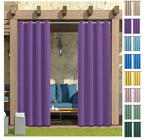 AEREY Vorhang Gardine Vorhang Wohnzimmer Modern Blickdicht Geräuschreduzierung leichte weiche für Jugendzimmer Kinderzimmer - 120x120cm - Violett