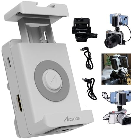 Accsoon SeeMo Adaptador de monitoreo de transmisor de Video HDMI a USB/iOS para iPad/iPhone/Cámaras para Monitor/grabación/transmisión en Vivo. (Versión M1 iOS)