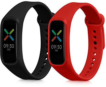 kwmobile 2X Sportarmband kompatibel mit Oppo Band Sport Armband - Fitnesstracker Band Set aus TPU Silikon