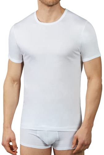 VP PINUCCIO VENEGONI Set 2 Magliette Intime Uomo Cotone Maglia Intima Uomo Girocollo Nera Bianca 100% Cotone Made in Italy Intimo Uomo Elegante Canottiere Uomo Cotone Girocollo Biancheria Intima Uomo