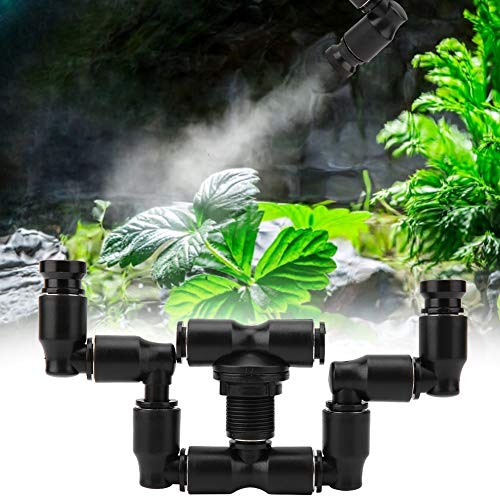 Arroseur de Brouillard de Reptiles, Double T¨ºte Ajustable ¨¤ 360 ¡ã, R¨¦Servoir R¨¦glable Buse de Refroidissement Syst¨¨me de Brumisation de Reptiles pour r¨¦Servoir Rainforest/Plantes Amphibiens
