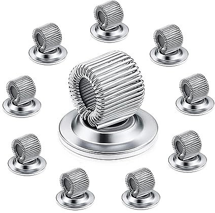 Eorqiurm Stifthalter Clips,10 Pcs Edelstahl Stifthalter Clip Magnetische Clips Stiftehalter Taschenclip Stifthalter Clips mit Einstellbarer Federschlaufe für Hause,Büro,Ärzte,Piloten Pen clip