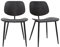 Miliboo Stühle schwarzes Holz und schwarzes Metall (2er-Set) Tobias