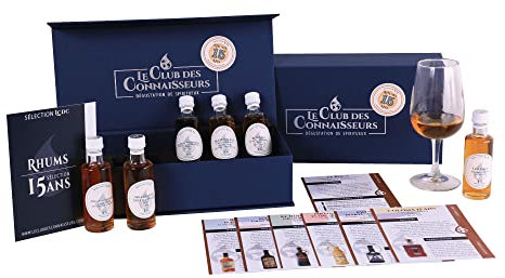Coffret Dégustation Rhums 15 Ans 6 x 40ml - En Solo Ou En Duo - Le Club Des Connaisseurs