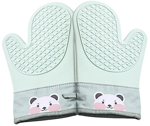 FELTECHELECTR 2st Isolationshandschuhe Topflappen-Handschuhe Ofenhandschuh Backofen Handschuhe Topfhandschuhe Backhandschuh Aus Silikon Grillzubehör Baumwolle Fäustlinge Langer Handschuh Mann