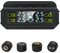Shkalacar USB/Solar TPMS 0-81 PSI Sistema de Control de Presión de Neumáticos con 4 Sensores, 5 Modos de Alarma, Pantalla LCD con Retroiluminación Automática para Coche Sedán SUV MPV (Actualización