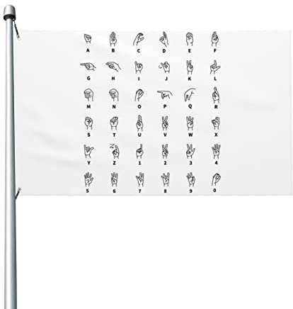 Leichte Flagge, doppelseitig, Alphabet-Flagge, 90 x 150 cm, mit Metallösen, Outdoor-Gartendekoration