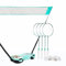 ENOVI EasyGo Badminton Set mit Netz, 4 Schläger, 4 Vögel, Tragbare Aufbewahrungsbox für Hinterhöfe, Outdoor-Spiele, Hofspiele