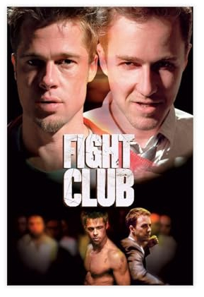 MAHWER Fight Club Filmposter auf Leinwand, Schlafzimmer, Dekoration, Sport, Landschaft, Büro, Raumdekoration, Geschenk, ungerahmt, 30 x 45 cm