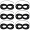 EUPSIIU 6 Stück Schwarz Augenmaske Maskerade Maske Party Karneval Maske Fit für Cosplay Verkleidung Halloween Weihnachten, Karneval Mottoparty Kostüm Maske für Herren und Damen (Schwarz)
