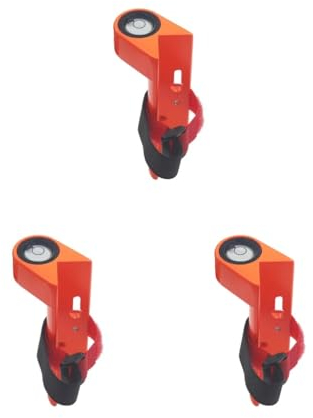 3er-Set Aluminium-Wasserwaage für runde oder quadratische Stangen, Turm-Lineal, Orange, 30 cm