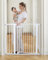 COMOMY 91,4 cm extra hohes Babygitter für Treppen, Türen, passend für Öffnungen von 74,9 cm bis 110 cm breit, automatisches Schließen, stabiles Sicherheits-Hundegitter für Haus, druckmontiert,