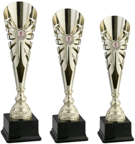 Hole Gadget Tris di Premiazioni Personalizzate Coppe e Trofei Sportivi con Targhetta Inclusa Premio per Tutti Gli Sport e Riconoscimento o Fantacalcio ed Eventi Sportivi (13.009G)