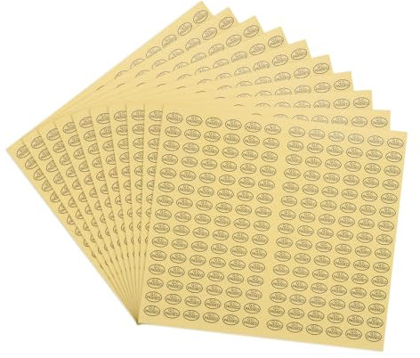 sourcing map QC Bestandene Aufkleber ovale Form Klebeetiketten 9 x 13mm für Qualitätskontrolle Lagerbestand Packung mit 10, Transparent