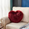 Home Relax & Style Langhaar Herzkissen » Kuschelkissen 40x40cm » Herz Dekokissen » Kunstfell langhaar (Rot)