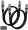 XLR-Kabel Mikrofonkabel 1.5m(2 pack,schwarz),Stecker auf Buchse,3 polig abgeschirmt ausbalanciert DMX-Patchkabel,mit EMI-und RFI-Unterdrückung,Kompatibel mit Verstärker,Lautsprecher+5 Kabelbinder