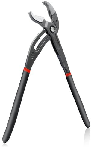 CCLIFE Pince à Pompe à Eau 400 mm, CR-V Pince Multiprise Régable Serrage Rapide avec Bouton de Réglage