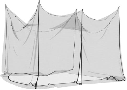 vidaXL Moskitonetz Indoor Outdoor 156 Mesh Schwarz 300x300x200 cm, Moskito Netz, faltbares Moskitonetz, Camping Moskitonetz, Bett-Moskitonetz