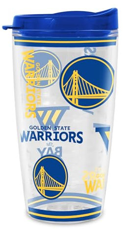 Rico Industries NBA Basketball Golden State Warriors Mayhem Doppelwandiger Tritan-Trinkbecher, 473 ml