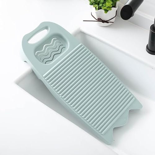 RUDFUZ Planche à laver en plastique durable pour lavage à la main - Grande taille - Antidérapante - Avec bac à savon - Outil de nettoyage des vêtements ménagers