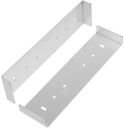 Artibetter 2pcs Mailbox Mounting Bracket Heavy Duty Metal Base Plate for Secure Installation User-friendly Design for Mailbox Poles Wide Base for Outdoor Use