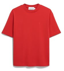 Damen Heavyweight T-Shirt aus recyceltem Baumwoll Mix TARJAA Loose Fit Coral Blush