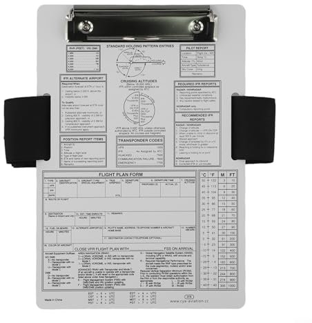 Pilot Aviation Genouillère avec cartes de positionnement essentielles pour une planification de vol efficace (IFR+A)