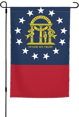 Georgia-Flagge, Druck, lichtbeständig, Gartenflaggen, Ganzjahresflagge, Outdoor-Hofdekoration für Veranden