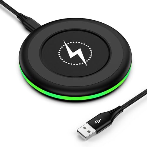 15W Fast Wireless Charger Kabelloses Ladepad für Samsung Galaxy S26 Ultra/S25 FE/S24/S23/S22/S21,Google Pixel 10 Pro/10/9 Pro/9a/9/8/7/6, Induktive Ladestation Induktions Ladegerät für iPhone 17/16/15