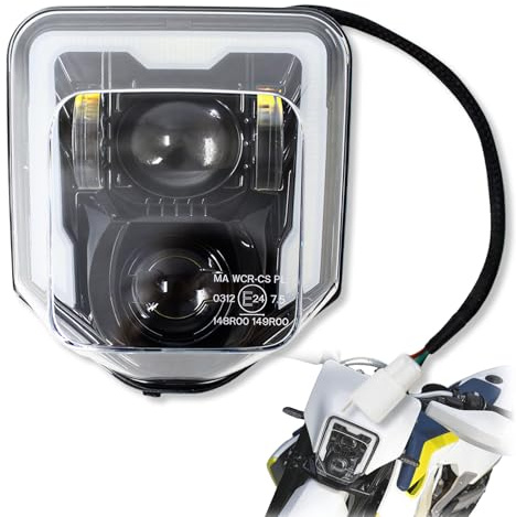 ANEELV LED-Scheinwerfer für Motorräder, passend für Husqvarna 701 Enduro, 701 SuperMoto, FE250, FE350, FE450, FE501, FE501S, TE150, TE250i und TE300i (2014–2023)