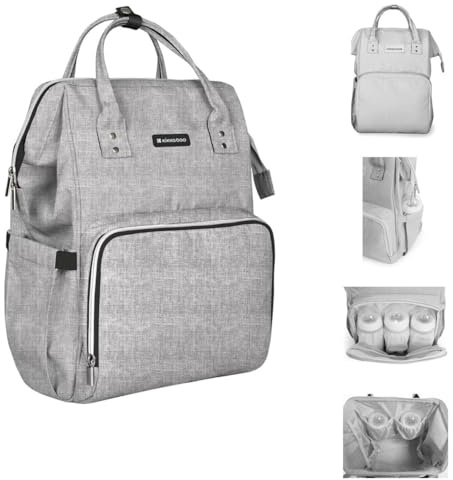 Kikkaboo Wickeltasche Siena, Rucksack, Wickelunterlage, Grifflänge einstellbar grau