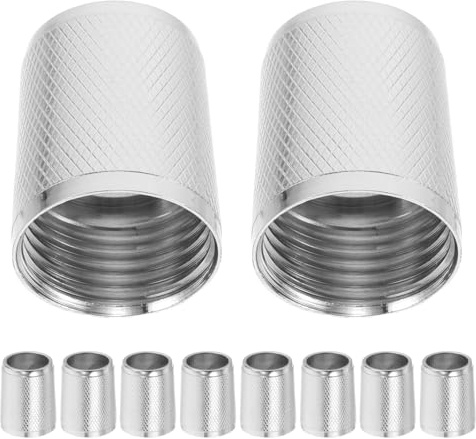 Toyvian 10pcs Shower Hose Nut Accessory Metal Replacement Adapter with Leakproof Design and Compatibility for Bathroom Bathing Use